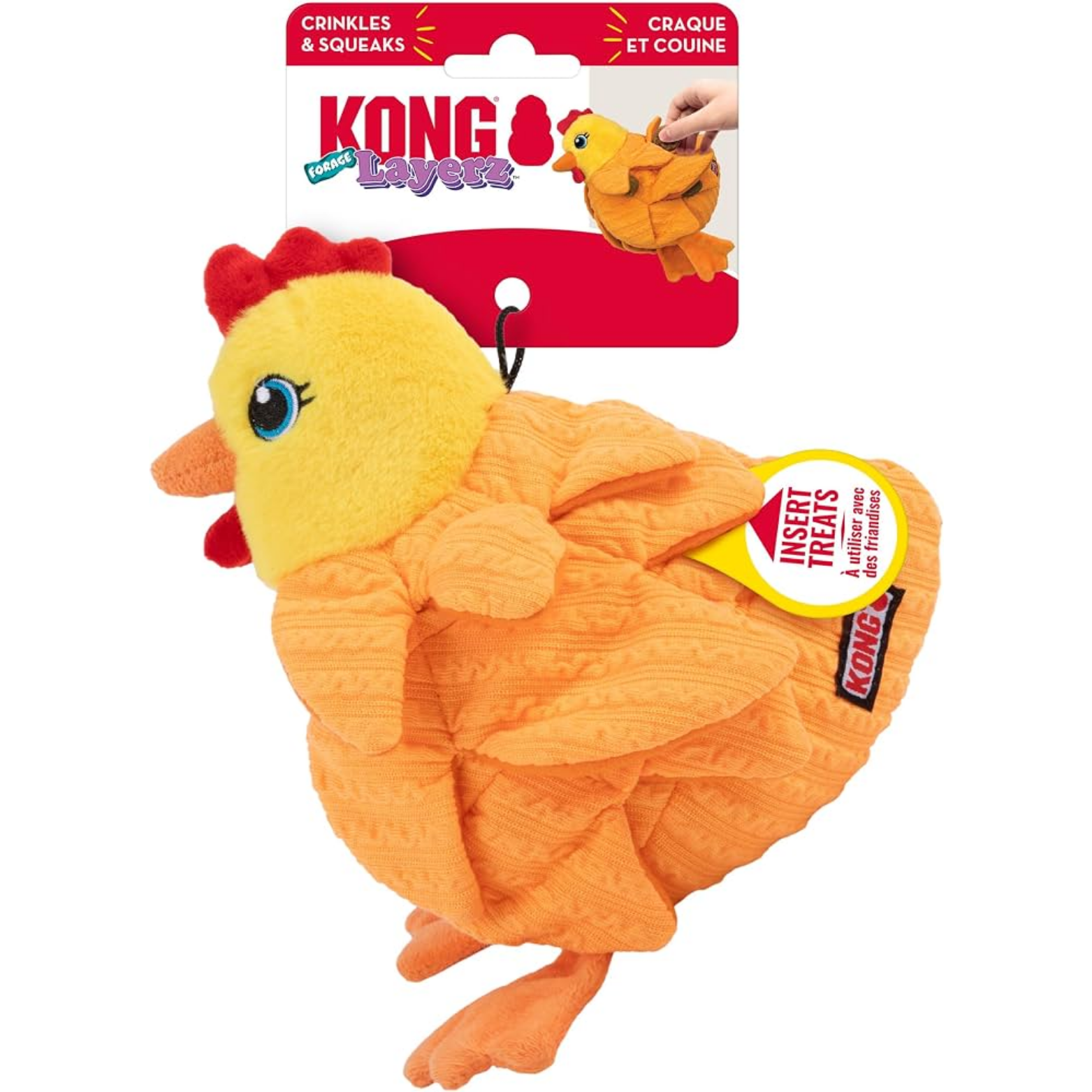KONG Layerz Forage Hen Dog Toy