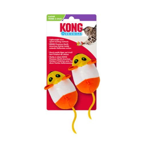 Kong Halloween Occasion Mice 2pk Cat Toy