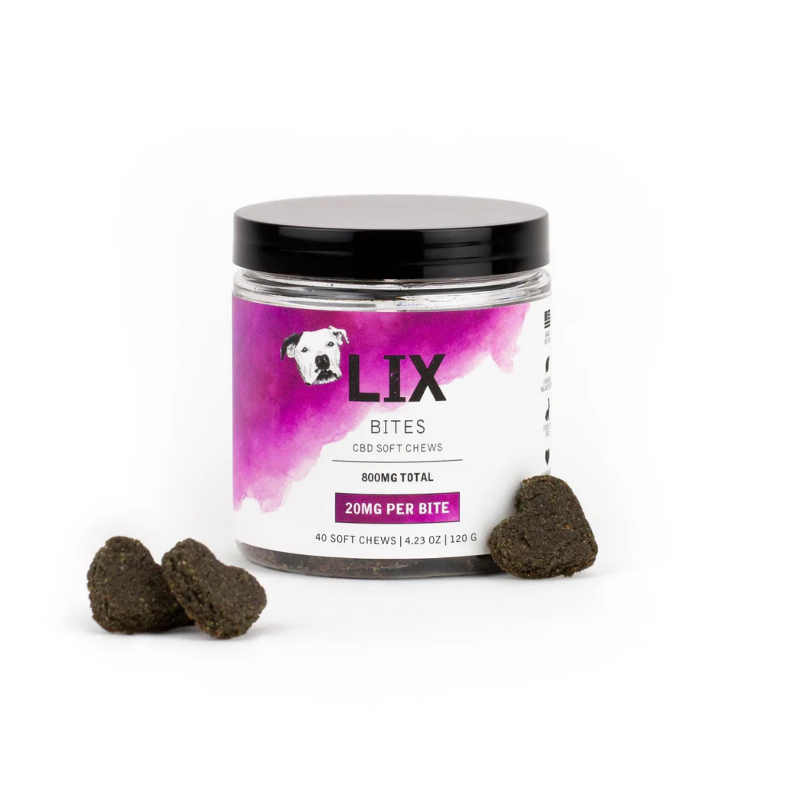 Lix Bites CBD Soft Chews 20mg, 40 Count