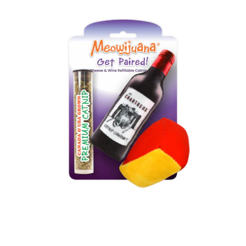 Meowijuana Get Paired Wine & Cheese Catnip Toy 2ct