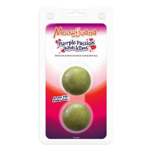Meowijuana Purrple Passion Compressed Catnip Ball Refill 2ct