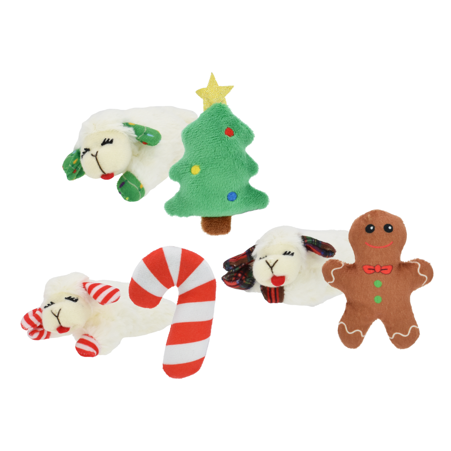 Multipet Holiday Lamb Chop 2pk Cat Toy