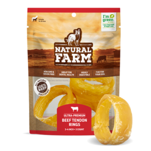Natural Farm Beef Tendon Rings 3 pack - Mutts & Co.