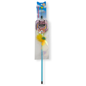 Necoichi Crinkly Critters Bouncy Bee Adjustable Cat Wand - Mutts & Co.