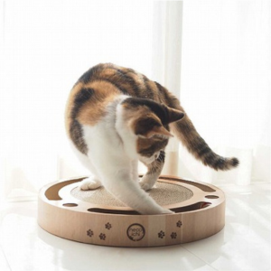 Necoichi Interactive Track Ball Cat Scratcher Toy - Mutts & Co.
