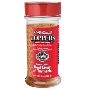 Northwest Naturals Freeze-Dried Beef Liver with Tumeric Topper Dog and Cat Food 5.5 oz - Mutts & Co.