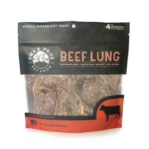 Oma's Pride Dehydrated Beef Lung Dog & Cat Treats