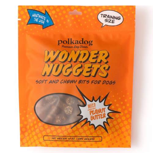 Polka Dog Wonder Nuggets with Peanut Butter Dog Treats 10 oz