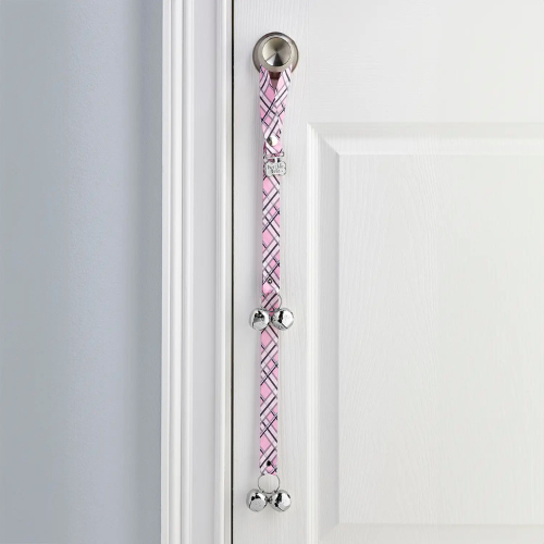 Poochie Pets PoochieBells® Dog Doorbells Pink Plaid