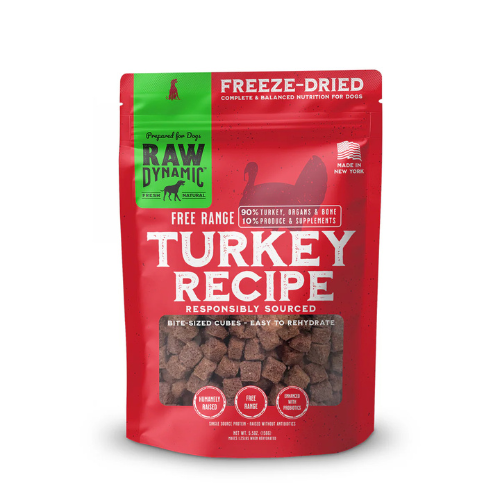 Raw Dynamic Freeze-Dried Raw Turkey Dog Food