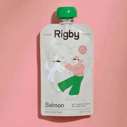 Rigby Salmon Squeeze Pouch Dog Treats 3.5oz Single