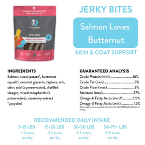 Shameless Pets Salmon Loves Butternut Jerky Bites for Dogs, 5oz