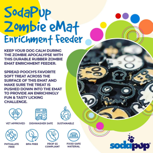 SodaPup Enriching Lick Mat Zombie Design Large - Mutts & Co.