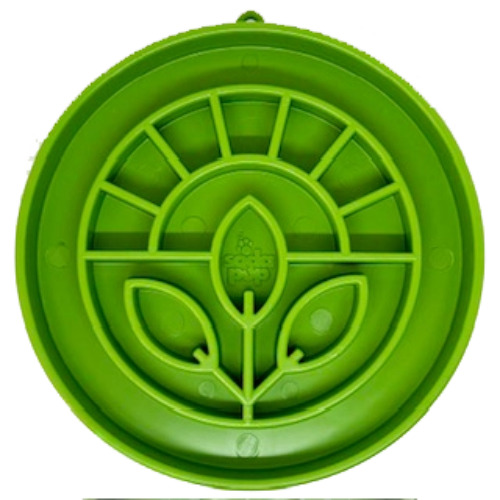SodaPup Enriching Slow Feeder Garden Design Etray for Dogs Apple Green