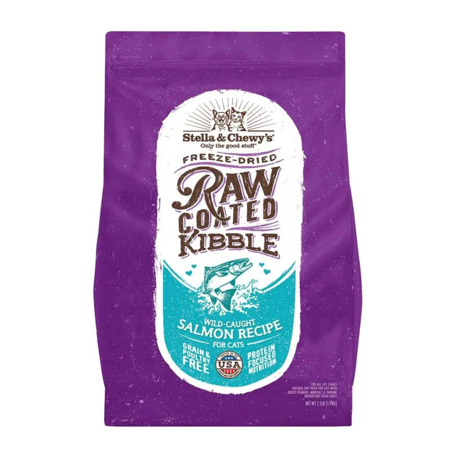 Stella & Chewy's Raw Coated Kibble Wild-Caught Salmon Recipe Cat Food - Mutts & Co.
