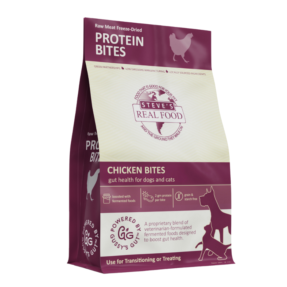 Steve's Real Food Freeze Dried Gut Boosting Protein Treats Chicken for