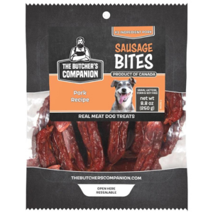 The Butcher's Companion Pork Sausage Bites Dog Treat 8.8 oz - Mutts & Co.