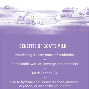 The Honest Kitchen Daily Boosters Instant Goat's Milk for Dogs, .16 oz - Mutts & Co.