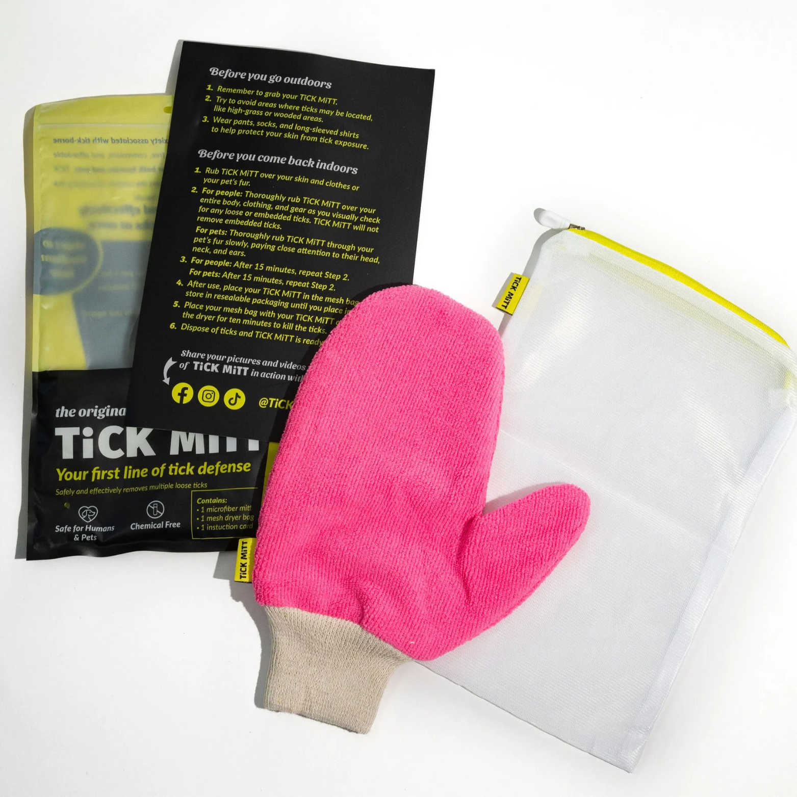 Tick Mitt Microfiber Tick Remover Glove for Dogs & Cats