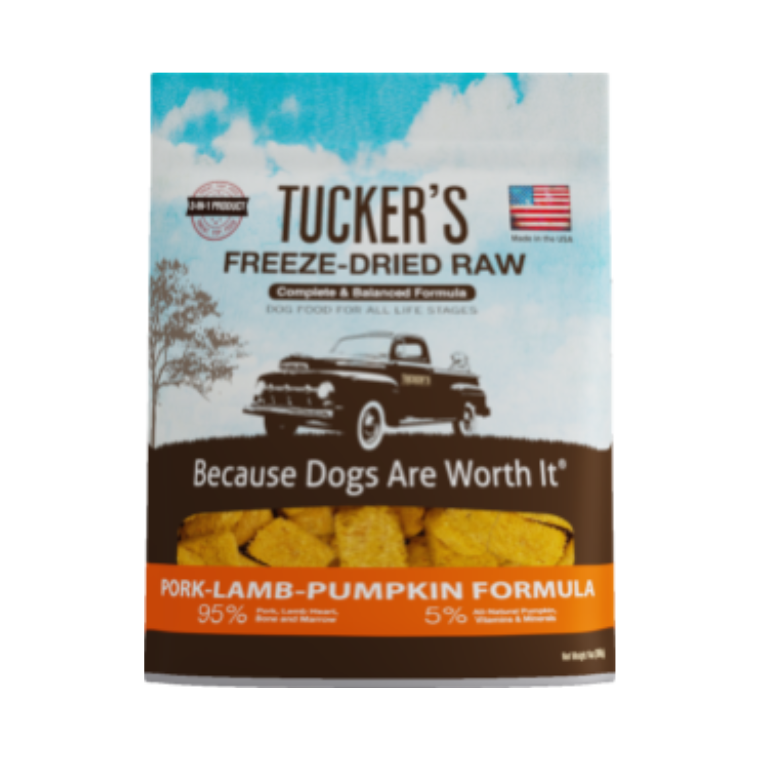 Tucker's Freeze Dried Dog Food Pork, Lamb, & Pumpkin Formula 14 oz