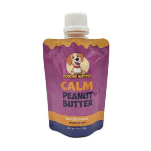 Poochie Butter Calming Peanut Butter Squeeze Pack Dog Treat with Valerian - Mutts & Co.