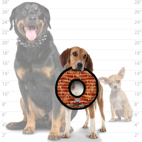 VIP Tuffy's Mega Junior Ring Dog Toy, Brick
