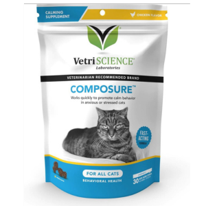 VetriScience Composure Calming Supplement For Cats 30 Ct - Mutts & Co.