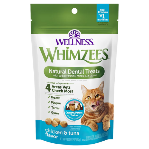 Whimzees Cat Natural Dental Treats Chicken & Tuna 2oz