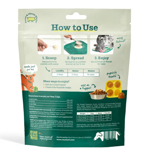 Woof Pet LickMix Bacon & Cheese Dog Treat 5.5 oz