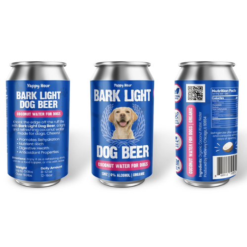 Yappy Hour Bark Light Dog Beer 12 oz Watermelon
