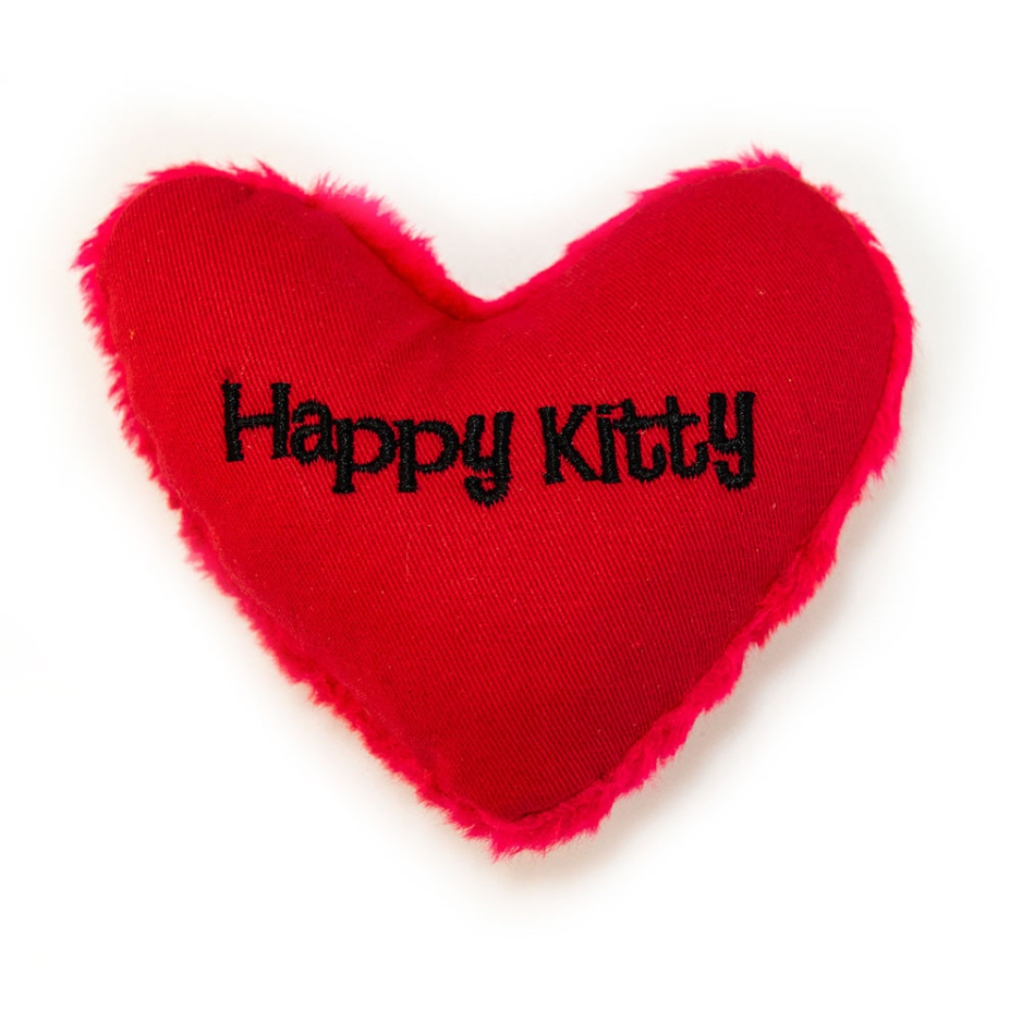 Yeowww! Hearrrt Attack Happy Kitty Catnip Filled Cat Toy