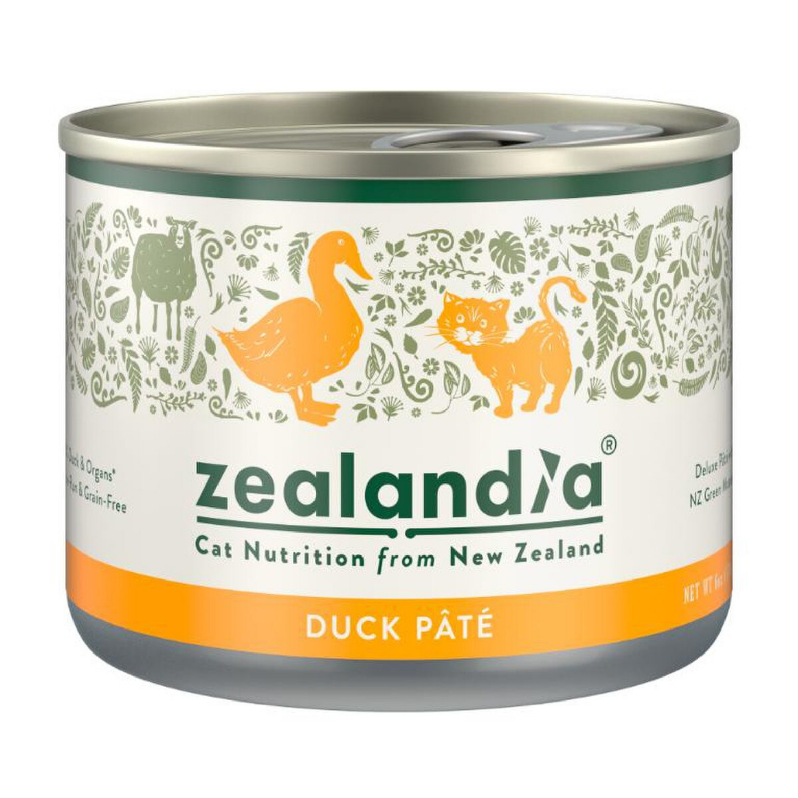 Zealandia Grain-Free Duck Pate Canned Cat Food, 6 oz
