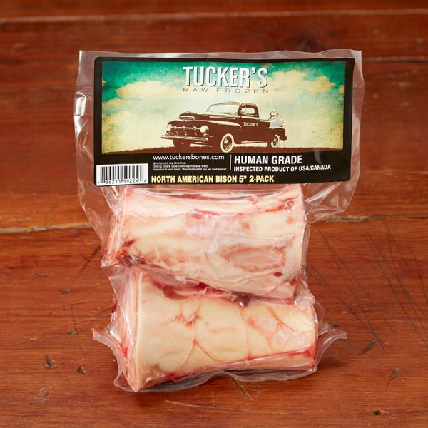 Tucker's Raw Frozen Bison Bone 4" Dog Treat, 2 pack - Mutts & Co.