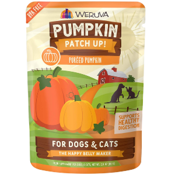 Weruva Pumpkin Patch Up! Pumpkin Puree Dog & Cat Food Supplement Pouches - Mutts & Co.