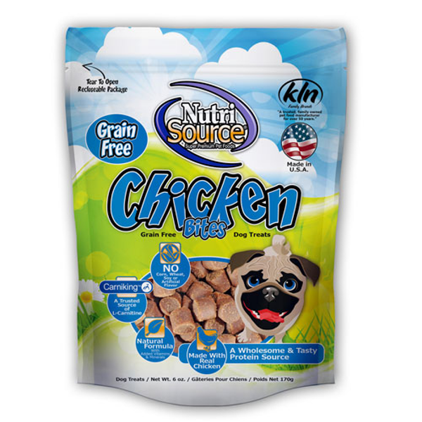 Nutrisource Grain-Free Chicken Bites Dog Treats 6oz - Mutts & Co.