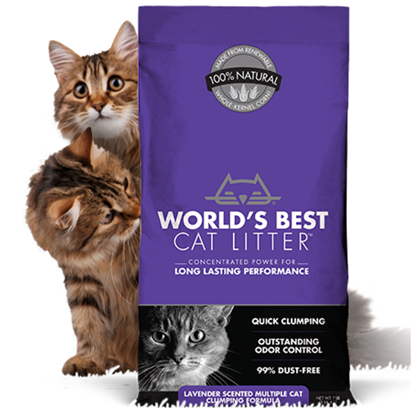 World's Best Cat Litter Lavender Scented Multiple Cat Clumping Formula - Mutts & Co.