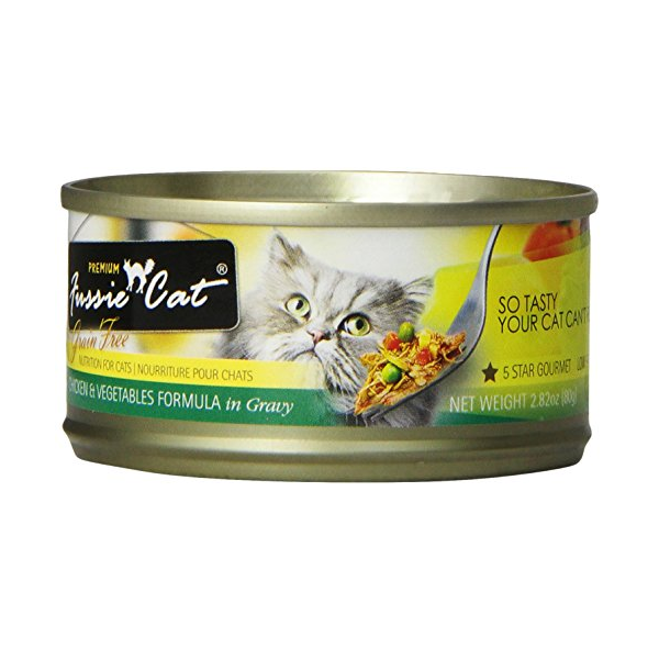 Fussie Cat Super Premium Chicken & Vegetables Formula in Gravy Canned Cat Food, 2.82-oz - Mutts & Co.