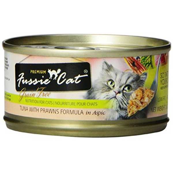 Fussie Cat Premium Tuna with Prawns Formula in Aspic Canned Cat Food, 2.82-oz - Mutts & Co.