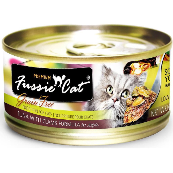 Fussie Cat Premium Tuna with Clams Formula in Aspic Canned Cat Food, 2.82-oz - Mutts & Co.