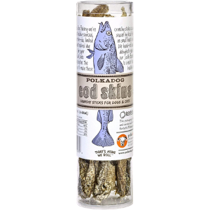Polka Dog Treat Tube Cod Skins, 2.5 oz - Mutts & Co.