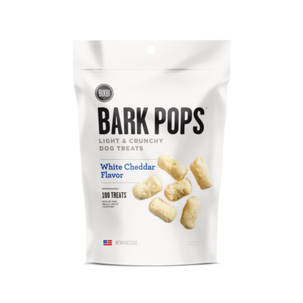 Bixbi Bark Pops White Cheddar Flavor Light & Crunchy Dog Treats, 4-oz bag - Mutts & Co.