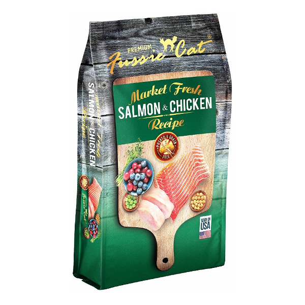 Fussie Cat Market Fresh Salmon & Chicken Recipe Grain-Free Dry Cat Food - Mutts & Co.