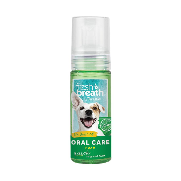 TropiClean Fresh Breath Mint Foam 4.5oz - Mutts & Co.
