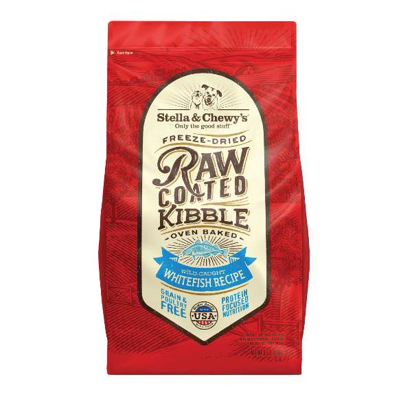 Stella & Chewy's Wild-Caught Whitefish Recipe Raw Coated Baked Kibble Dog Food - Mutts & Co.