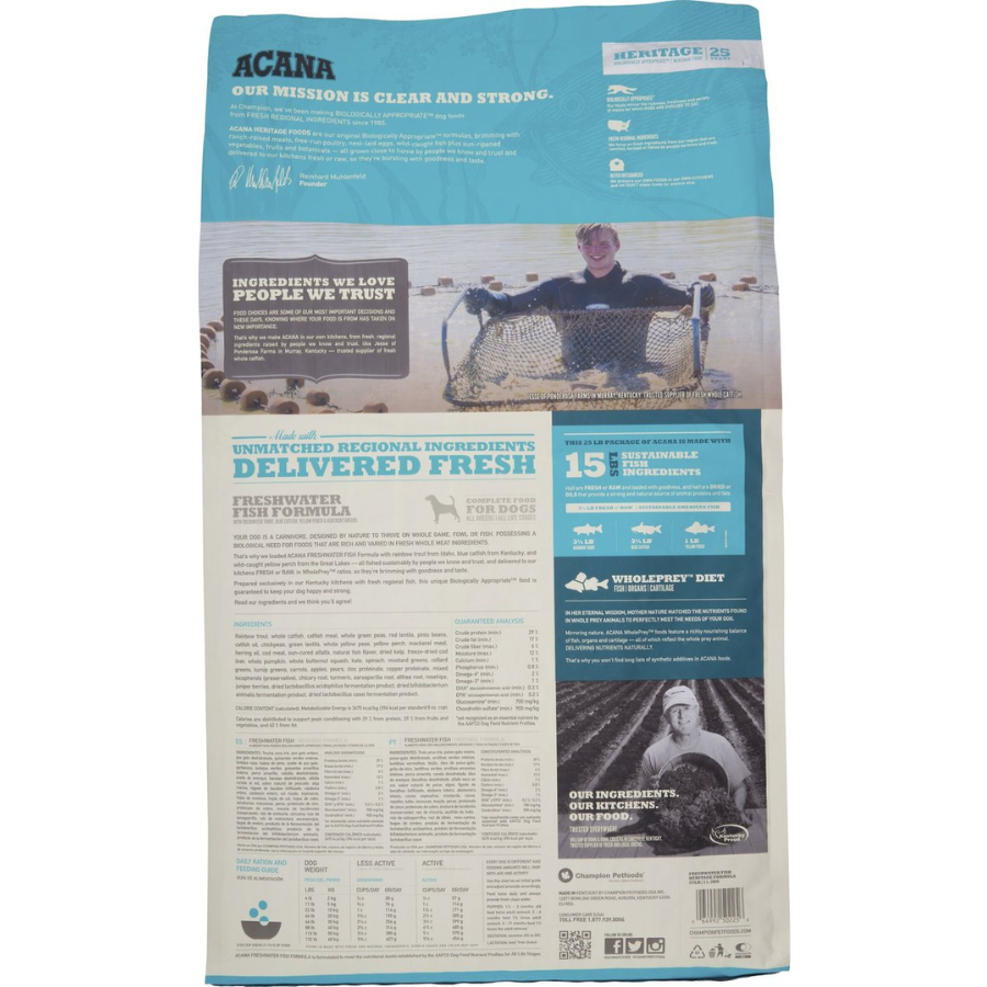 Acana Heritage Freshwater Fish Grain-Free Dog Food - Mutts & Co.