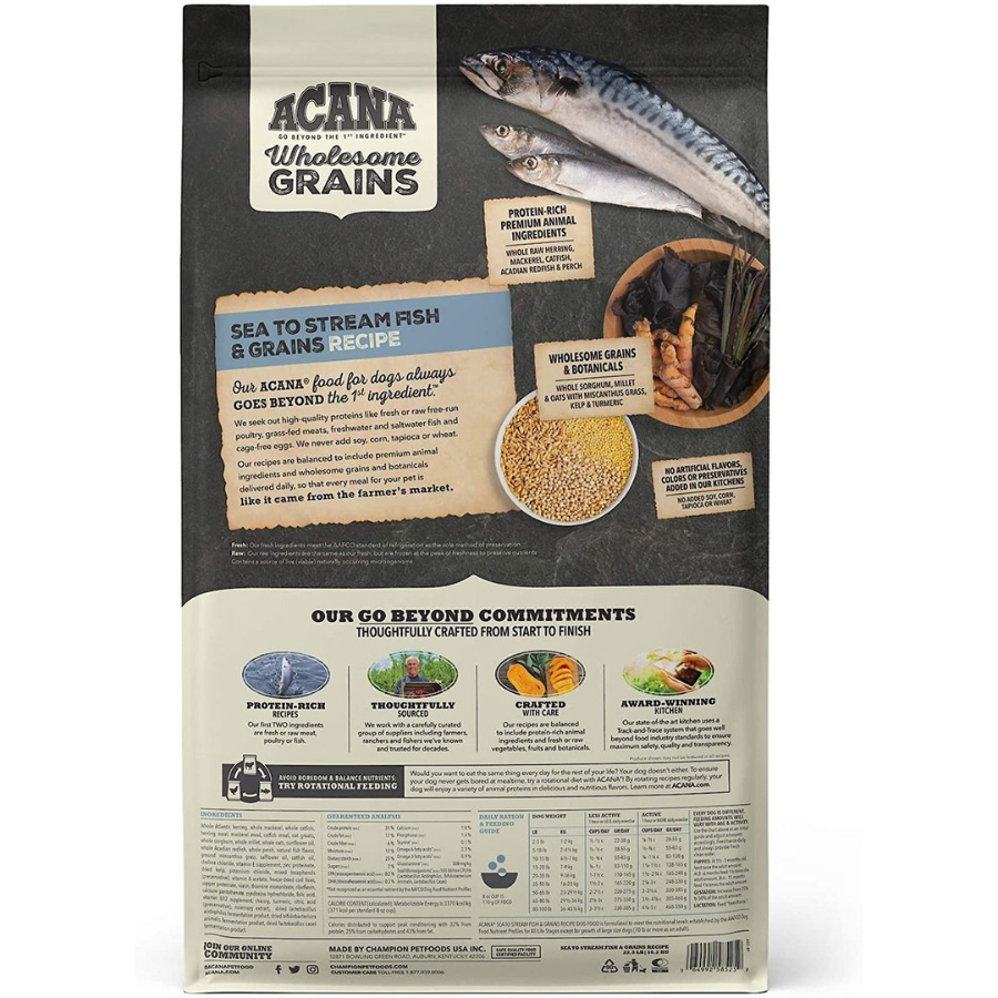 Acana Wholesome Grains Sea To Stream Dry Dog Food - Mutts & Co.