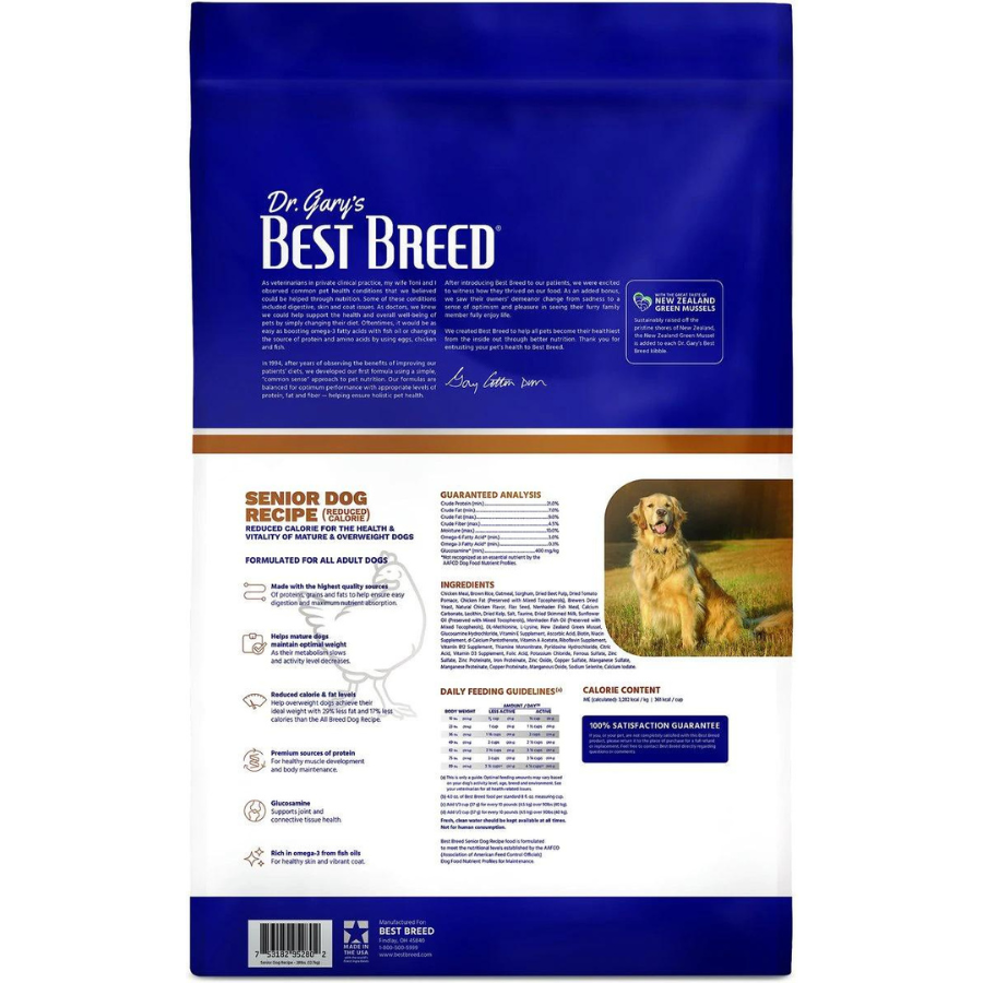 Dr. Gary's Best Breed Holistic Senior Reduced Calorie Dry Dog Food - Mutts & Co.