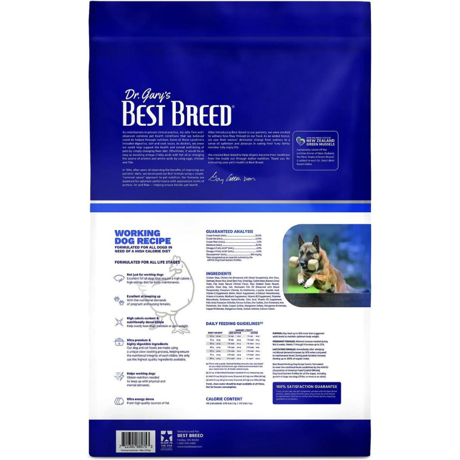 Dr. Gary's Best Breed Holistic Working Dog Dry Dog Food - Mutts & Co.