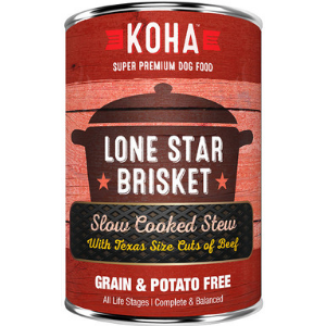 Koha Lone Star Brisket Slow Cooked Stew Grain-Free Canned Dog Food 12.7 oz - Mutts & Co.