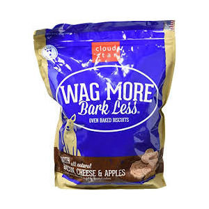 Cloud Star Wag More Bark Less Oven Baked with Bacon, Cheese & Apples Dog Treats 3 lbs - Mutts & Co.